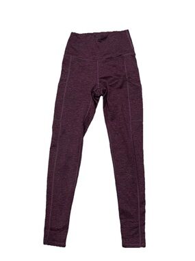 Aerie Chill Play Move XS Short Ankle Leggings Purple Pink High Rise Pockets